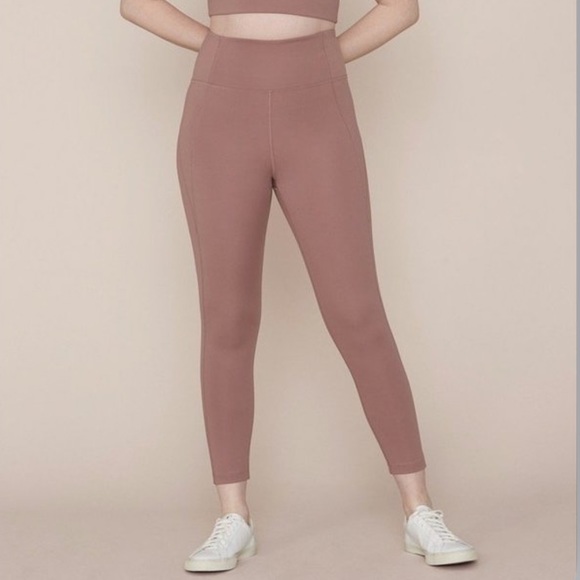 girlfriend collective Pants - Girlfriend Collective Compressive High-rise Legging - Rose Quartz